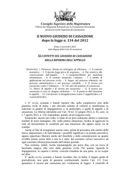 e sindacato in cassazione (dopo la modifica dell`art. 360, 1&deg; comma, n