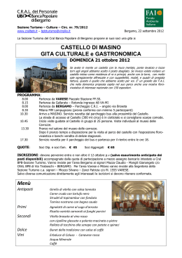 CASTELLO DI MASINO 2012 - CRAL Banca Popolare di Bergamo