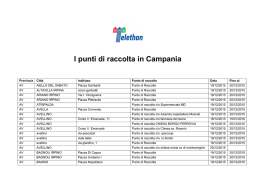 I punti di raccolta in Campania