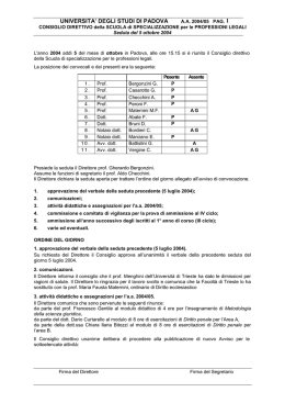 universita` degli studi di padova aa 2004/05 pag. 1 - E