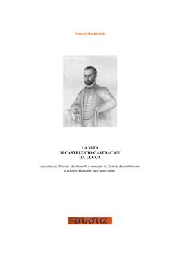 LA VITA DI CASTRUCCIO CASTRACANI DA LUCCA