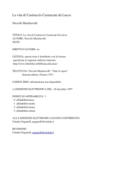 La vita di Castruccio Castracani da Lucca