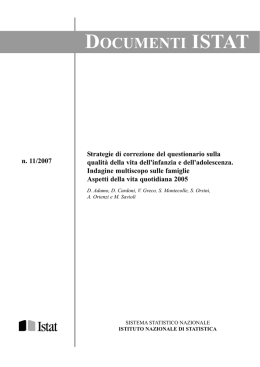 Strategie di correzione del questionario sulla qualit&agrave; della