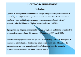 IL CATEGORY MANAGEMENT - Dipartimento di Studi Aziendali e