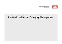 Il metodo m&uuml;ller nel Category Management