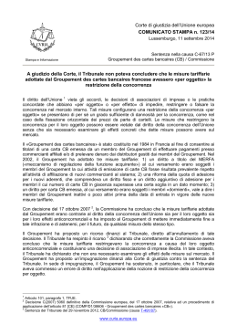 Corte di giustizia dell`Unione europea - curia