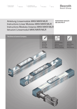 Anleitung Linearmodule MKK/MKR/MLR Instructions Linear