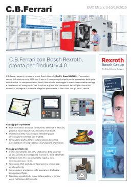 C.B.Ferrari con Bosch Rexroth, pronta per l`Industry 4.0