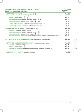 SERRATuRE pER pROfILI IN ALLumINIO