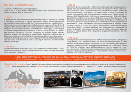 NAPOLI - Venerd&igrave; 29 Maggio - Gran Caff&egrave; La Caffettiera