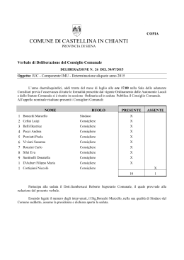 delibera aliquote IMU 2015 - Comune di Castellina in Chianti