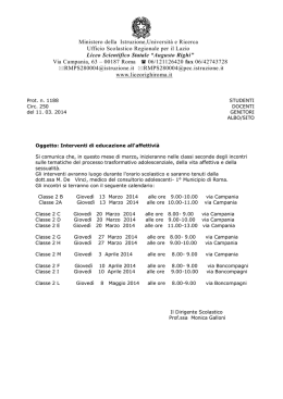 Circ. 250 Educazione all`affettività