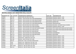 Notifica al Ministero della Salute