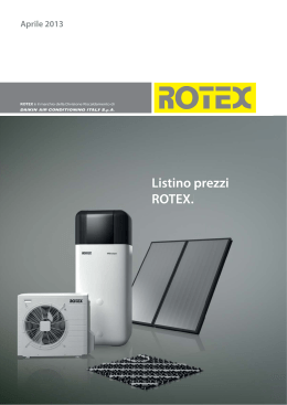 Listino Generale Rotex 2013