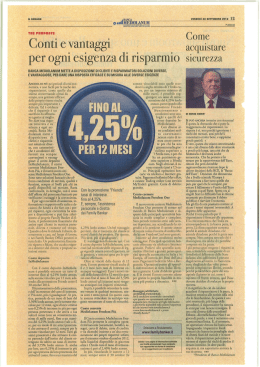 Conti e vantaggi per ogni esigenza di risparmio
