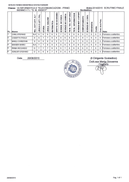 CLASSI 1^-Esiti recupero debiti -31 agosto 2015