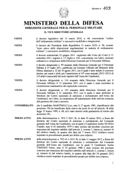MINISTERO DELLA DIFESA