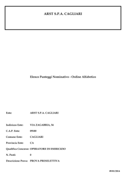 pubblicazione esiti prove test