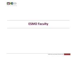 ESMO Faculty List 2015-2016 - European Society for Medical