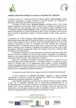 VERBALE INCONTRO PUBBLICO A CASOLA VALSENIO DEL