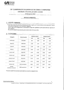 regolamento campestre nazionae 2015