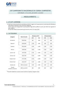 Regolamento Campestre 2015-16