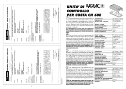 UNITA` DI CONTROLLO PER COSTA CN 60E