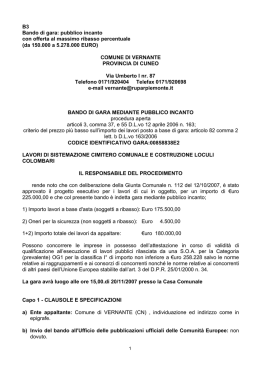 lavori di sistemazione cimitero comunale e costruzione loculi