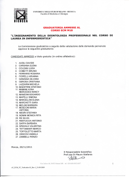 Corsi ECM : graduatoria corso ECM M18