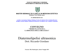 Diatermo-lipolisi ultrasonica - Medicina Estetica – Università degli