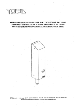 Page 1 1. " ISTRUZIONI DI MONTAGGIO PER ELETTROPISTONE