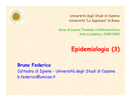 Epidemiologia (3) - Università degli Studi di Cassino