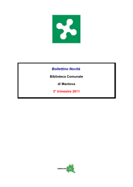 3° trimestre 2011 - Biblioteche Regione Lombardia