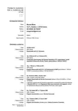 Via P.L. Deodato n. 5, 95124 Catania 095 365490