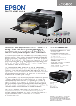 Epson Stylus Pro 4900 Scheda tecnica