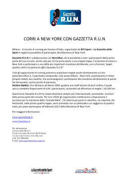 corri a New York con Gazzetta Run_ Born2Run