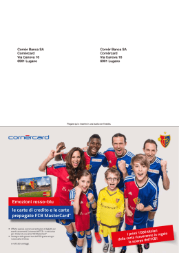 le carte di credito e le carte prepagate FCB
