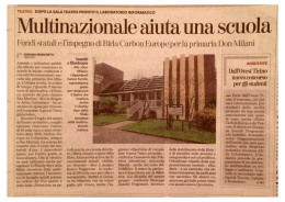 Multinazionale aiuta una scuola "