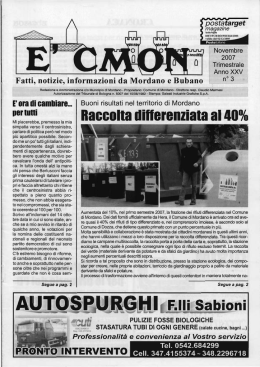 Novembre 2007 - Comune di Mordano