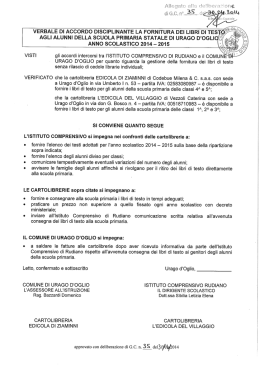 ANNO SCOLASTICO 2014 - 2015