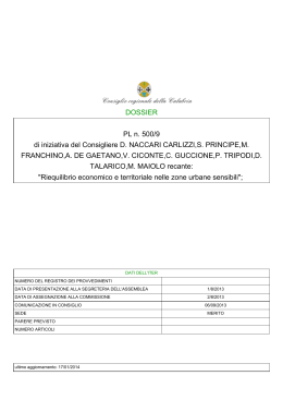 Dossier - Consiglio regionale della Calabria