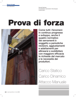 Carico Statico Carico Dinamico Attacco Manuale