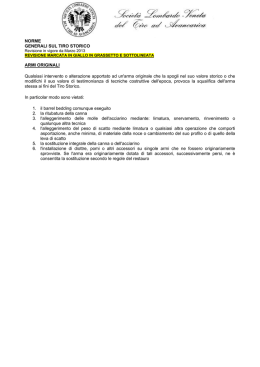 NORME GENERALI SUL TIRO STORICO ARMI ORIGINALI