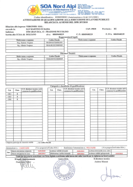 CERTIFICAZIONE SOA DI QUALIFICA ALLE