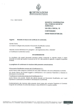 Apri Certificato Biologico