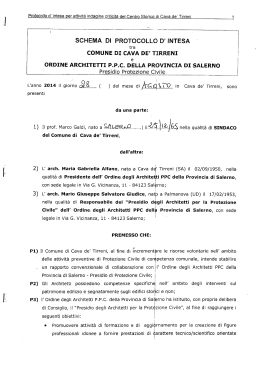 Convenzione Comune di Cava de` Tirreni