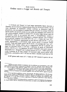 Jucci - Ordine sacro e legge nel Rotolo del Tempio