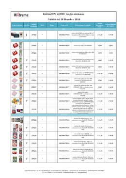 Listino MP3 AUDIO Net/Net distibutore
