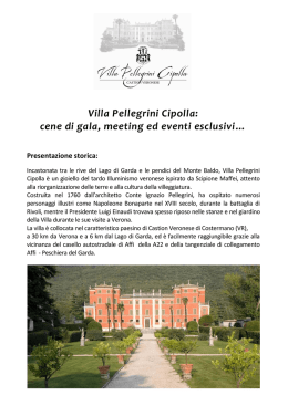 Villa Pellegrini Cipolla: cene di gala, meeting ed eventi