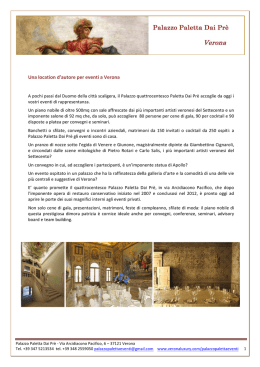 Scarica la Brochure - A private historic building for events in Verona
